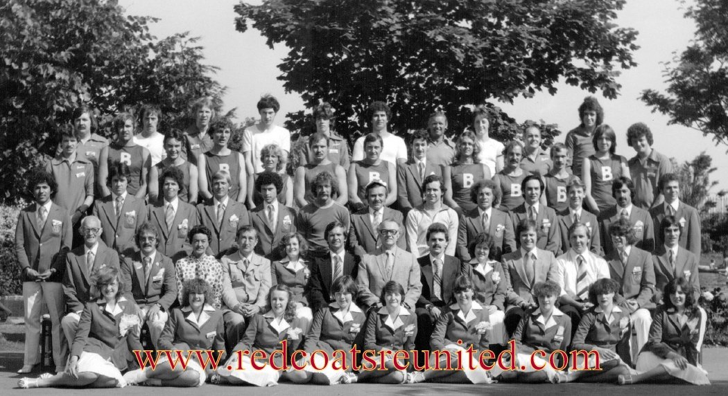 Butlins Minehead 1980 team at Redcoats Reunited