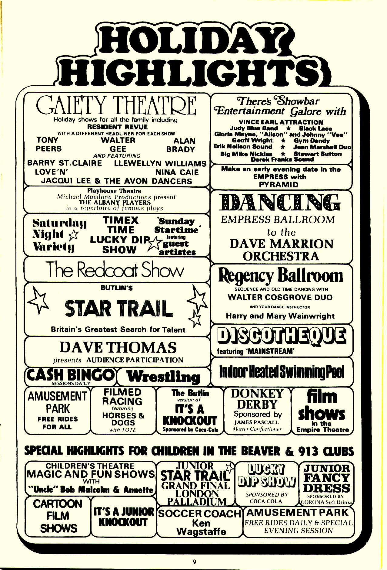 Butlins Skegness 1977 programme 8